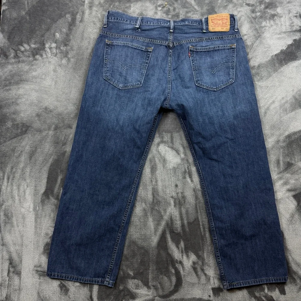 Levi's 569 Loose Straight Jeans Mens 38x30 Blue Denim Relaxed Fit 00569-0162